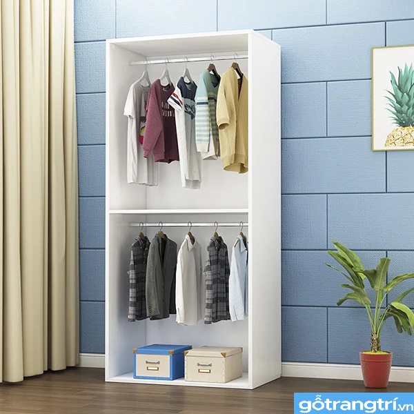 Tủ quần áo gỗ MDF, tủ áo đơn giản đẹp thiết kế tinh tế