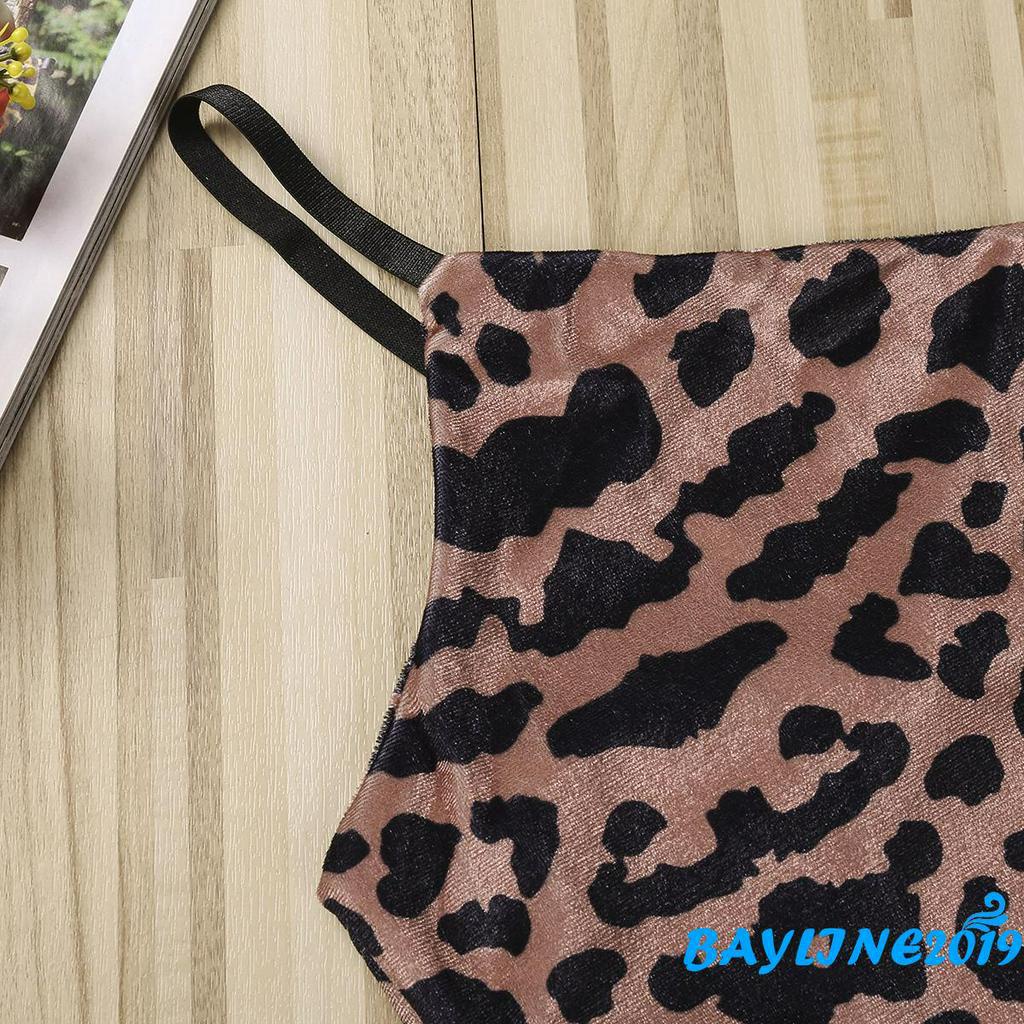 Set Đồ Ngủ 2 Dây Họa Tiết Da Báo Quyến Rũ Dành Cho Nữ