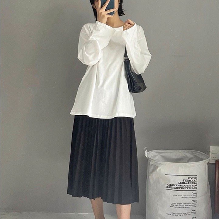 Chân Váy Xếp LY Dài - Váy voan đen cạp chun nữ Daski | BigBuy360 - bigbuy360.vn