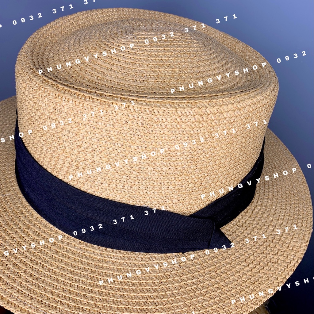 LP - Mũ cói VÀNH NHỎ GAUCHO DÂY VIỀN GẤP- nón vành đi biển che nắng