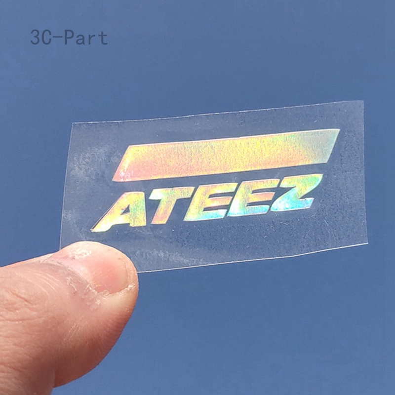 3c-part ATEEZ Miếng Dán PVC Laser Màu Cầu Vồng Sáng Tạo Trang Trí Laptop Điện Thoại