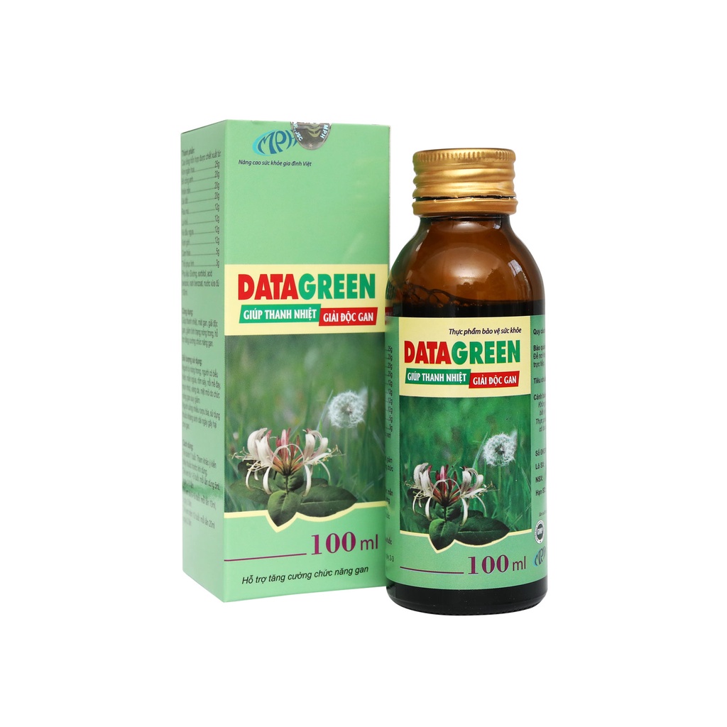 Siro giải độc gan DataGreen lọ 100ml giúp thanh nhiệt, giải độc gan hiệu quả