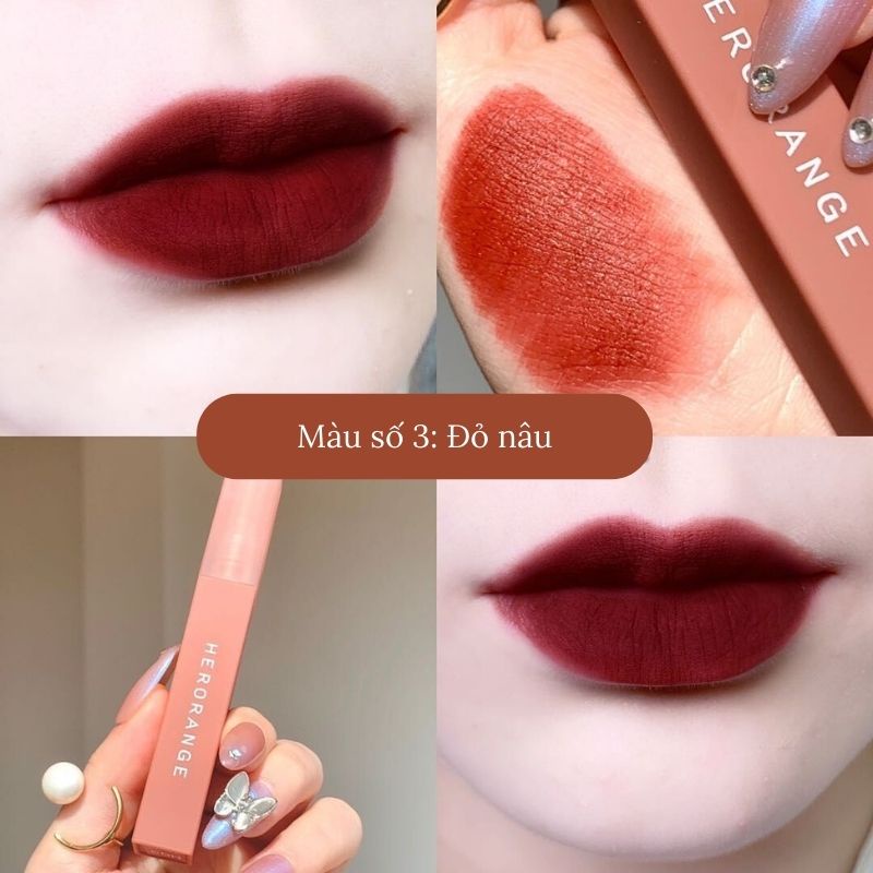 Son kem lì Hero range mềm mịn không làm khô môi lâu trôi hàng nội địa Trung jolivo P.298.01