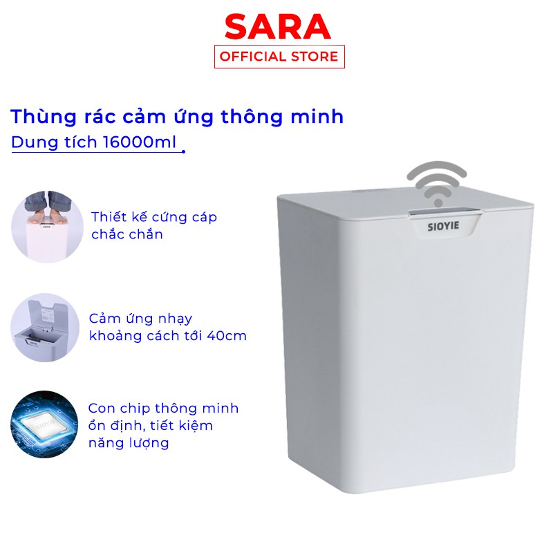 Thùng rác cảm ứng thông minh [SẴN HÀNG] có nắp đóng mở...