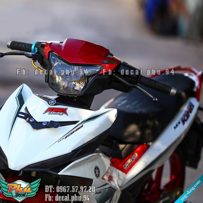 Tem rời Exciter 150 MX 2019 trắng đỏ (V)