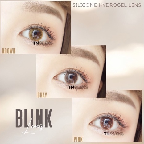 Kính áp tròng lens mắt cao cấp độ ẩm cao BLINK BROWN 14.0 - Độ cận 0->6