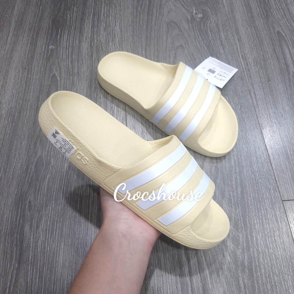 Dép quai ngang 3 sọc adidas dạng đúc siêu bền mẫu mới 2021, dép nữ- Crocs house