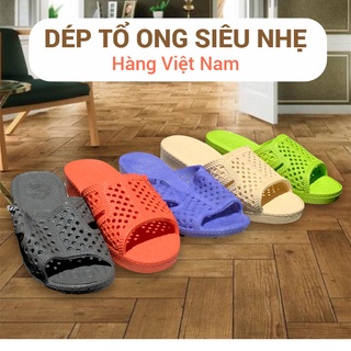 Dép tổ ong, chất liệu siêu nhẹ, VAC, nhiều màu, đế chống trơn trượt, lê, tông, quai ngang, hàng việt nam, size lớn 40 41