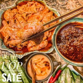 Vú heo ướp sa tế. hộp 500g