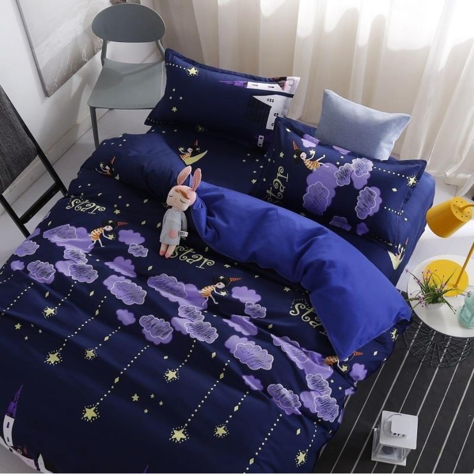 Vỏ chăn lồng được ruột poly Mẫu SAO RƠI_ SAO STAR