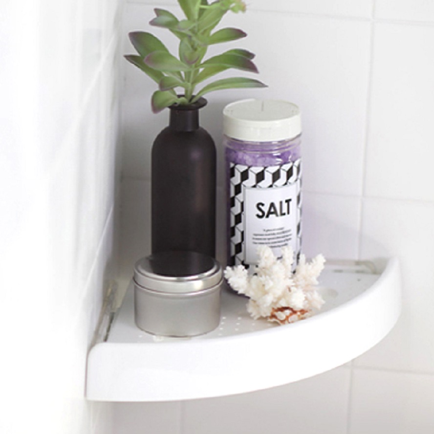 Kệ góc tường nhà tắm - nhà bếp thông minh - kệ dán tường Snapup siêu chắc không cần khoan vít101174