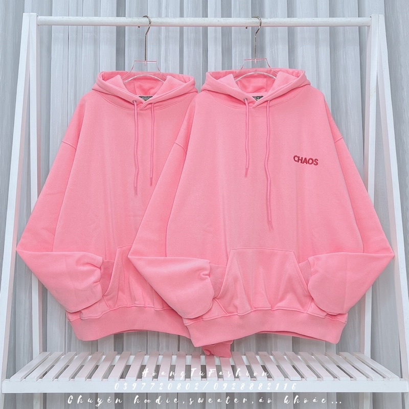Áo hoodie nỉ bông Nam Nữ Thêu CHAOS M633