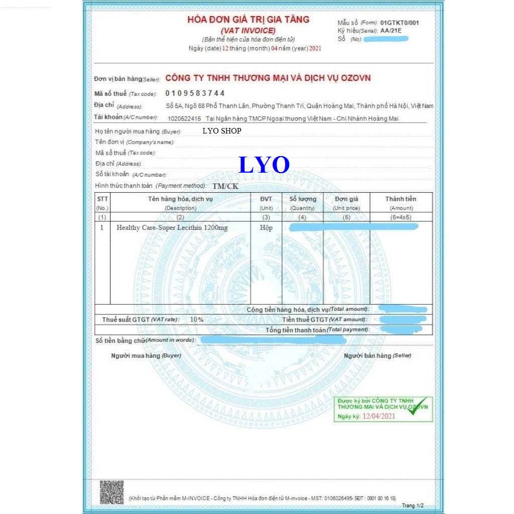 Mầm đậu nành Healthy Care Super Lecithin 1200 mg đẹp da, đào thải độc tố gan, cân bằng nội tiết tố nguyên hộp 100 viên