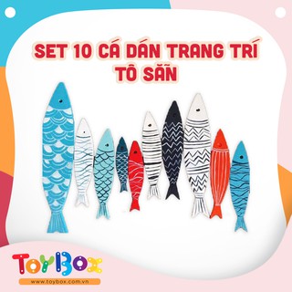 Set 10 Cá gỗ dán tường tô hoàn thiện