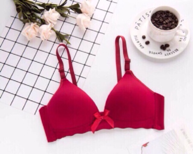 Áo Lót Đúc Su Không Gọng Đệm Mỏng Đính Nơ Mềm Nhẹ MS 6690