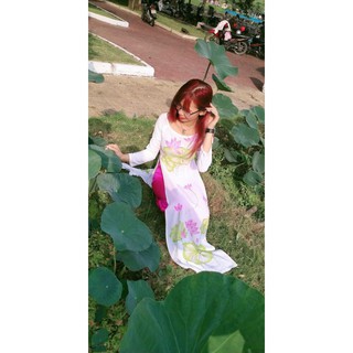 Full bộ áo dài hoa sen size S,M