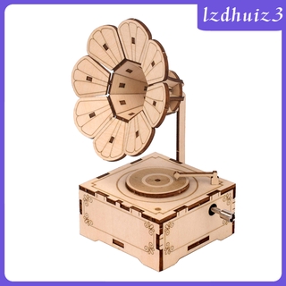 [Lzdhuiz3] Câu đố bằng gỗ 3D, DIY, Mô hình máy ghi âm lắp ráp, Câu đố dành cho người lớn