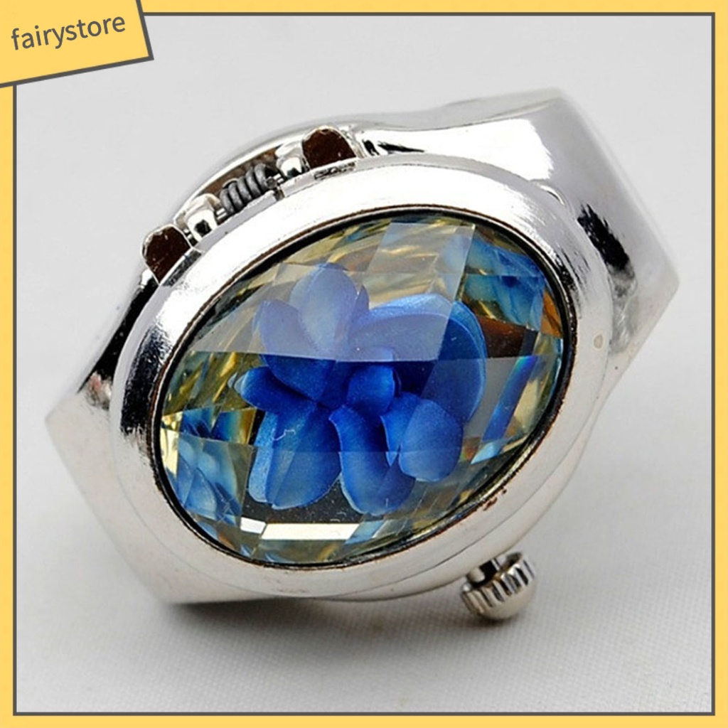 Nhẫn Đính Đá Thạch Anh Hình Oval Thời Trang Cho Nam Nữ