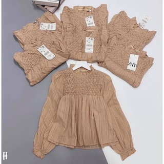 Áo nâu cổ bèo