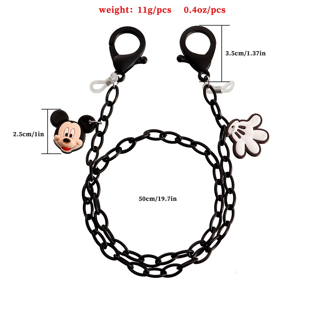 Dây Đeo Mắt Kính Màu Kẹo Hình Chuột Mickey Hoạt Hình Đáng Yêu Cho Trẻ Em