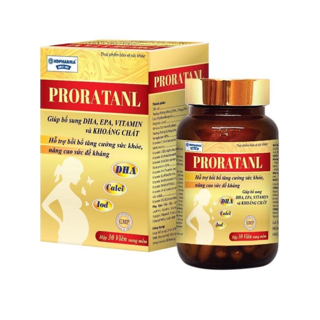 Proratanl Viên bổ bà bầu Bổ sung sắt, acid folic, vitamin cho phụ nữ mang thai và cho con bú