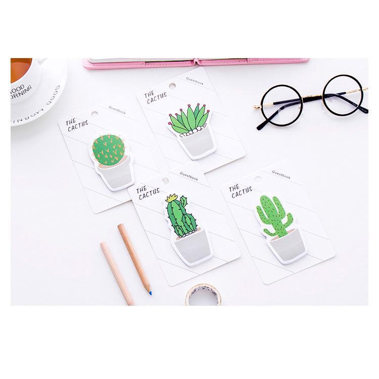 giấy note cute sáng tạo hình Cây xương rồng giấy note thuận tiện Nhãn dán nhiều lần