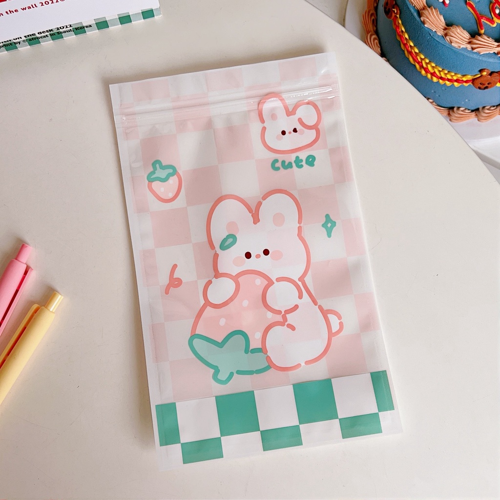 Túi Zip Đựng Trang Sức/Mặt Nạ In Hình Hoa tulip Hoạt Hình 24h