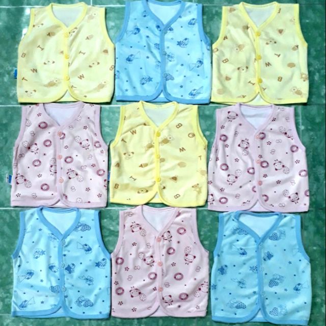 Áo gile nỉ tuyết nhung số 1/2/3 cho trẻ sơ sinh.