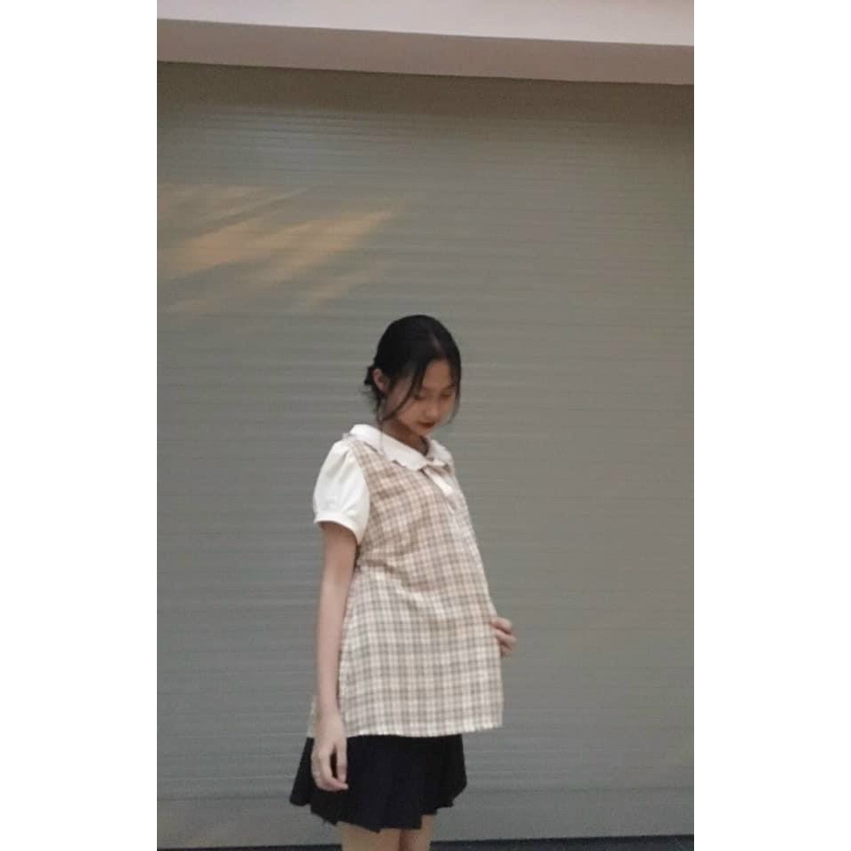 [SIÊU PHẨM] Aó bầu thời trang thiết kế chất kẻ Hàn đẹp freesize từ 40 đến 65kg