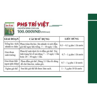 PHS Trí Việt - chuyên dùng cho hoa lan