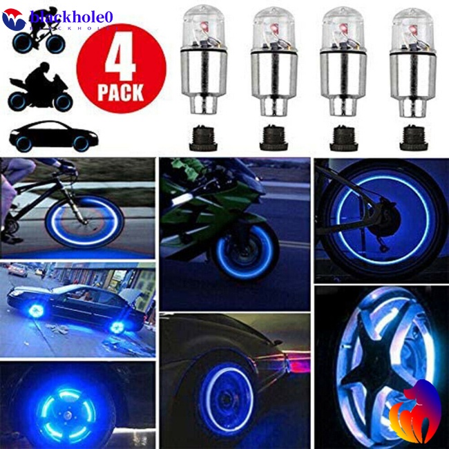 Bộ 4 Vỏ Bọc Van Khí Bánh Xe Có Đèn Led Cảm Ứng Ánh Sáng Thông Minh