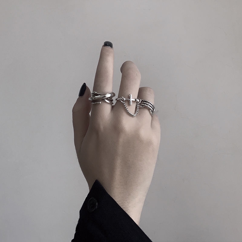 Nhẫn Thiết Kế Chéo Kiểu Dáng Đơn Giản 22015