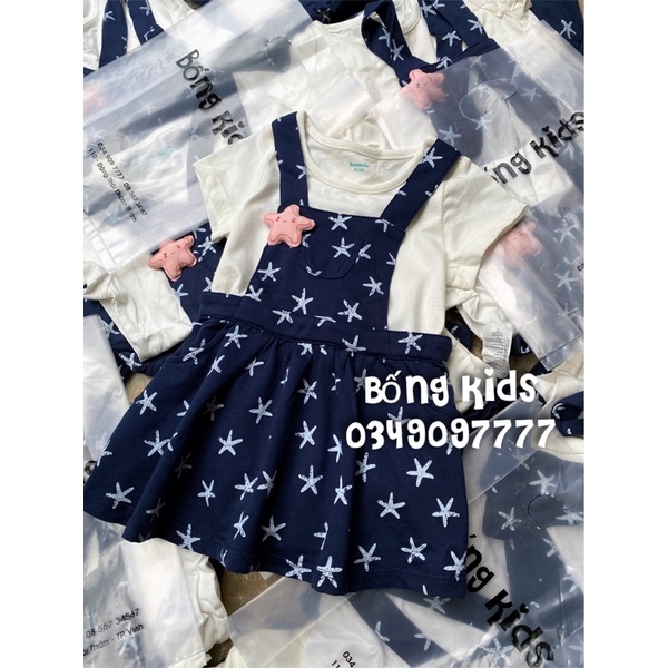 Set Yếm Váy Bé Gái Ngôi Sao Navy BalaBala(áo trộn giao ngẫu nhiên)