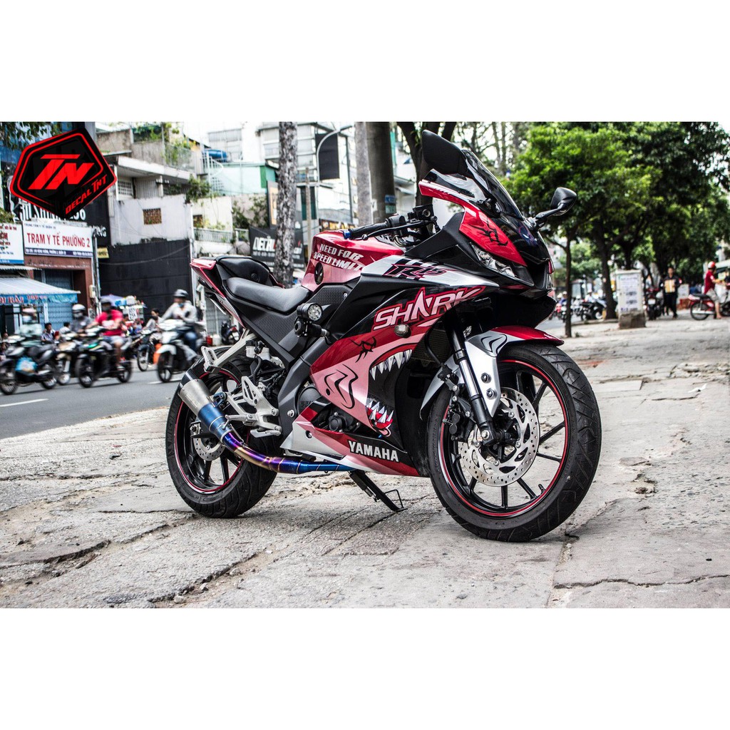 Tem Trùm R15 Shark Đỏ Đen