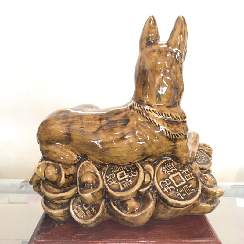 Chó Tiền Vàng Trơn_ Gốm Sứ Bát Tràng