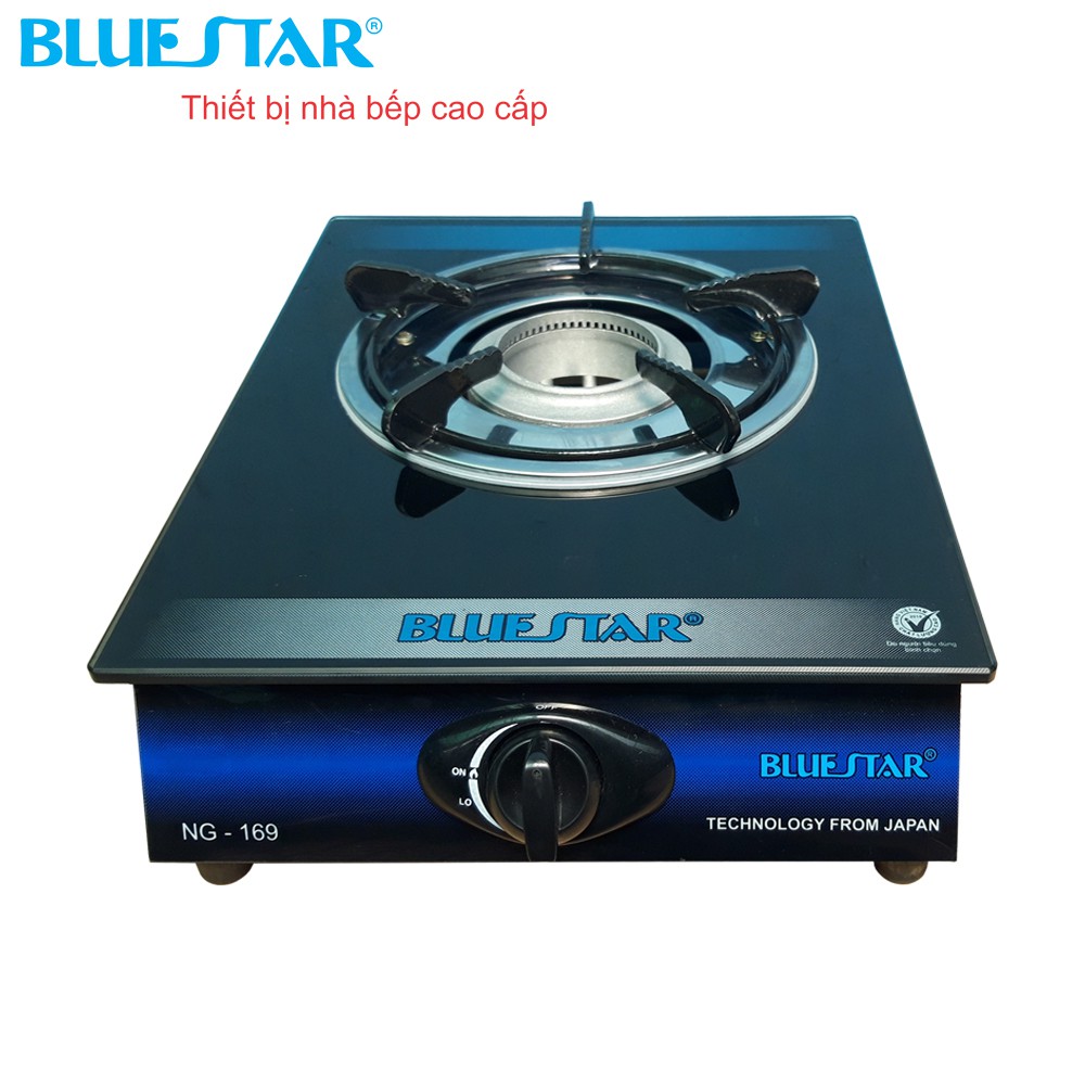 Bếp ga đơn Bluestar NG-169IA, kính cường lực, đánh lửa magneto, lửa xoáy trong tập trung nhiệt, tiết kiệm gas 30%.