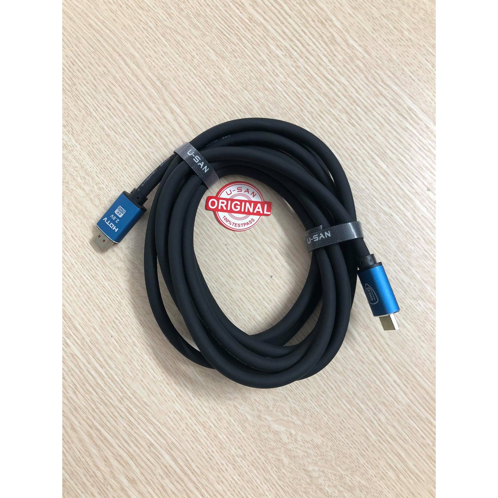 Dây Cáp HDMI 3M Hãng USAN Truyền Tín Hiệu Tốt, Chất Lượng Hình Ảnh Đẹp, Chuyên Dùng Cho Máy Chiếu