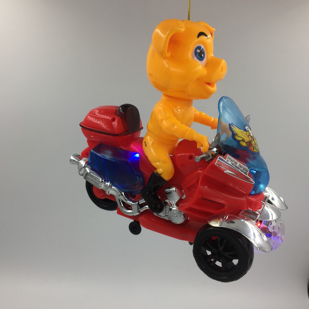 Lồng đèn heo lái moto