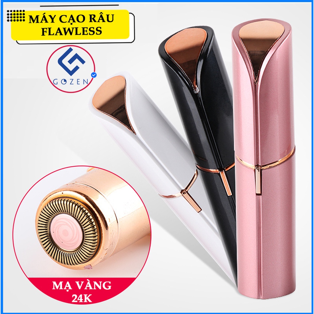 Máy cạo râu mini FlawLess, Máy tỉa chân mày mini tiện ích hình son môi dành cho cả nam và nữ tại GozenMall