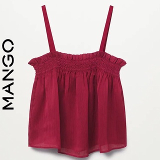 [Mango Auth] Áo Hai Dây Nhún Bèo Mango