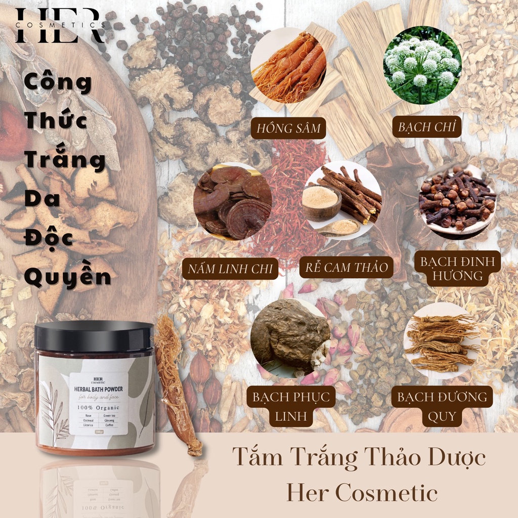 Gói Bột Tắm Trắng Thảo Mộc 50gr, Tắm Trắng Da Toàn Thân tại Nhà
