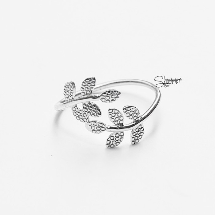 Nhẫn bạc 925 Leaves - Shimmer Silver