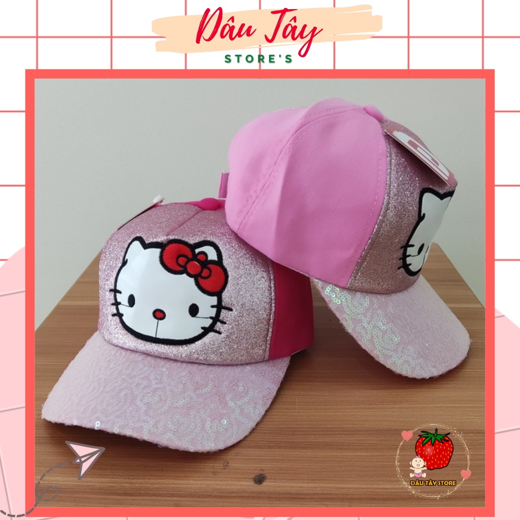 Mũ hoạ tiết Hello Kitty cho bé gái từ 3 đến 7 tuổi siêu cute siêu đáng yêu