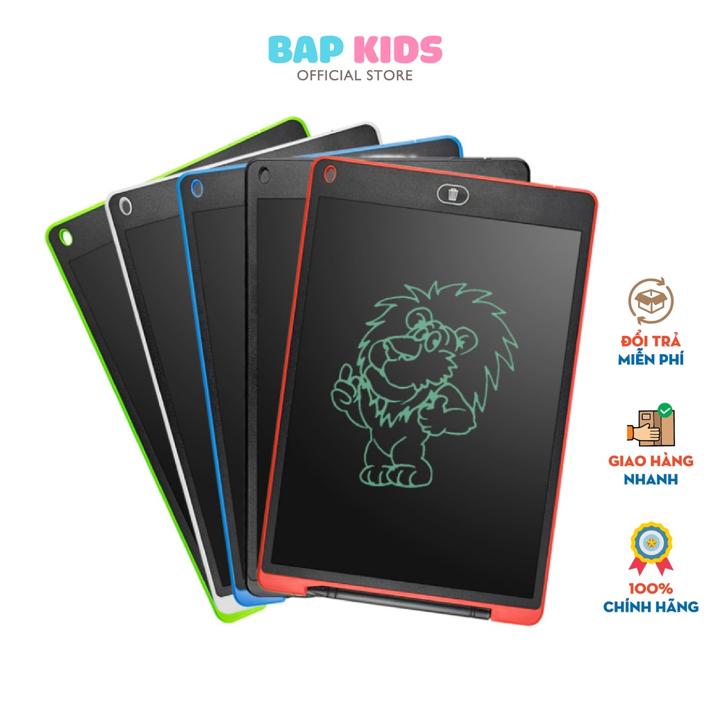 Bảng vẽ thông minh tự động xóa cho bé 8''5 inch, Đồ chơi thông minh BAPKIDS