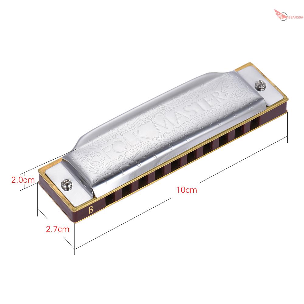 Kèn Harmonica 10 Lỗ 20 Tone Cho Người Mới Tập Chơi Suzuki 1072-g