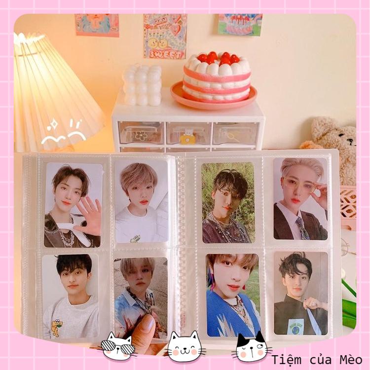 Bìa album đựng hình , post card, .. để được 160 tấm hình kích thước 3 in 4 tặng kèm sticker trang trí