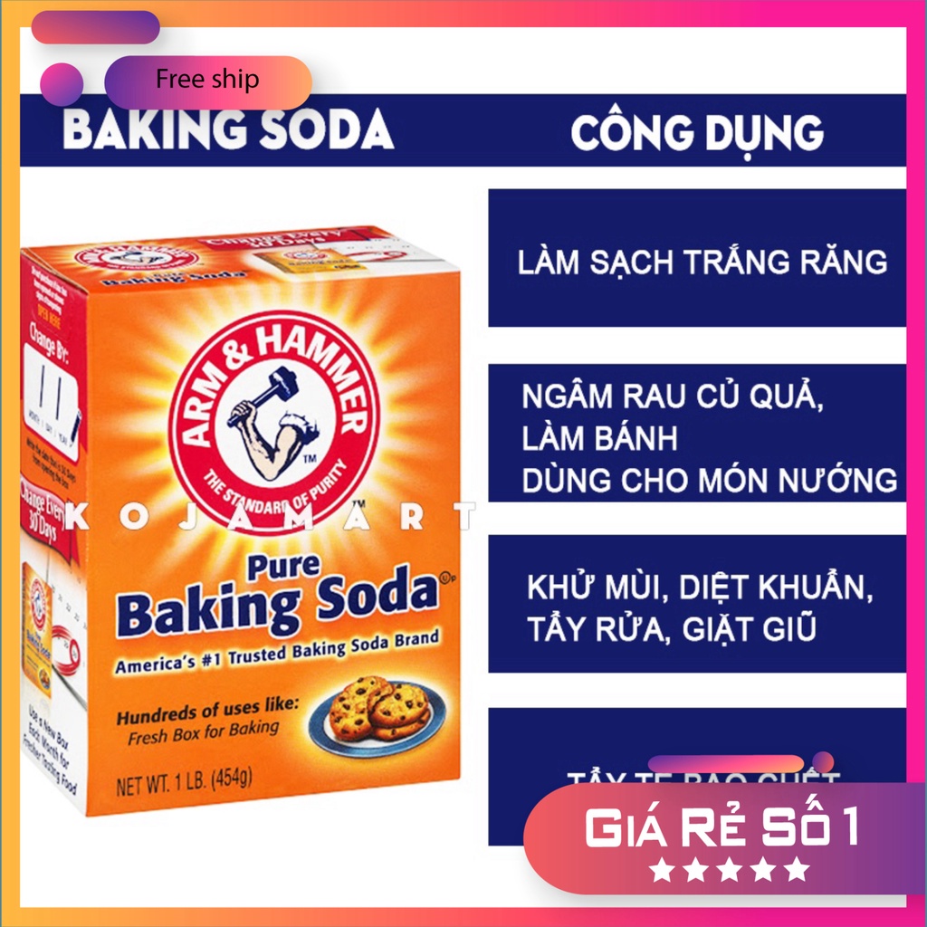 [FREESHIP] Bột Baking Soda Đa Công Dụng 454Gram Nhập Khẩu Mỹ