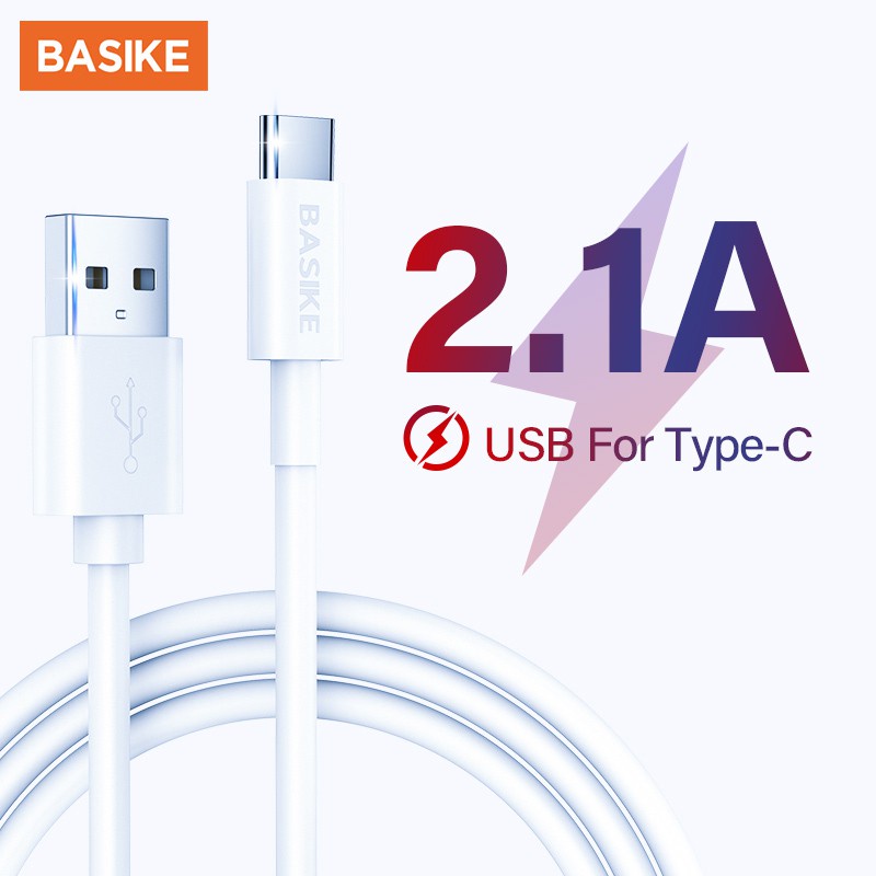 Cáp Sạc BASIKE 2.1A USB To Type-C / Lightning dài 1M / 2M