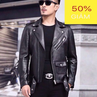 Áo da biker nam biker cao cấp