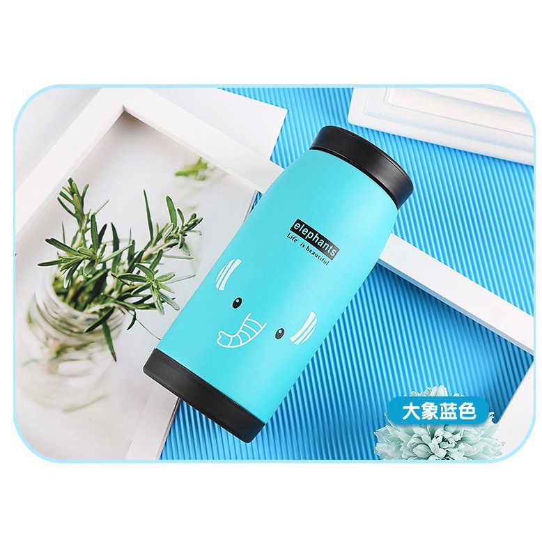 Bình giữ nhiệt inox hình thú cute 360ml chất liệu inox nắp đậy kín đáo chắc chắn Siêu rẻ